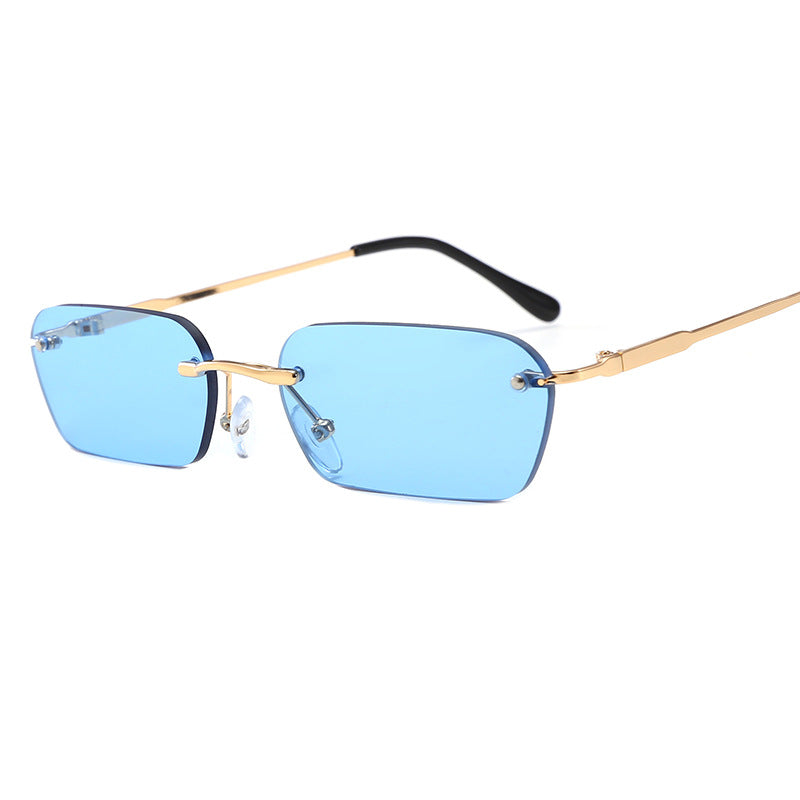Damen modische rechteckige Sonnenbrille mit luxuriösem Metallrahmen Brehn