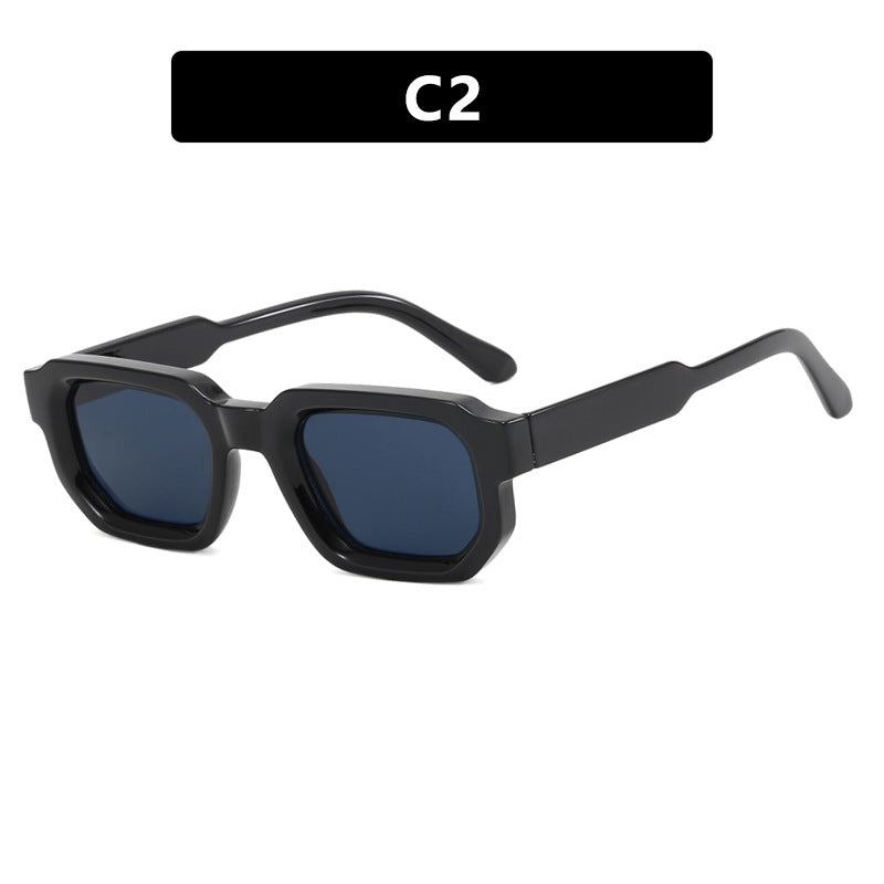 Damen moderne Sonnenbrille im innovativen Rechteckdesign Brehn