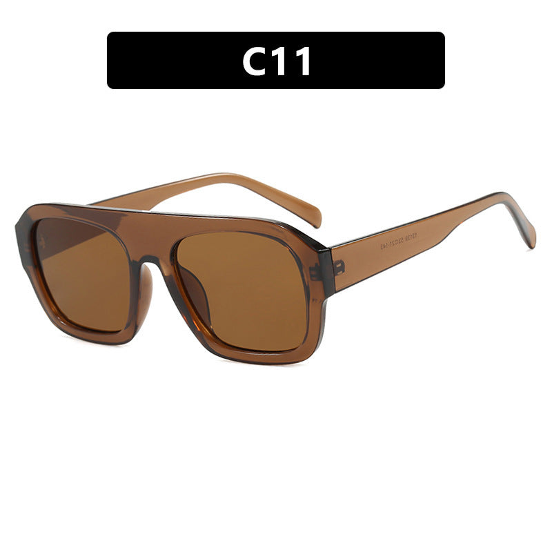 Damen oversized Sonnenbrille mit markantem Rechteckrahmen Brehn