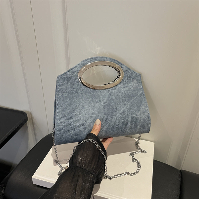 Modische Denim-Clutch