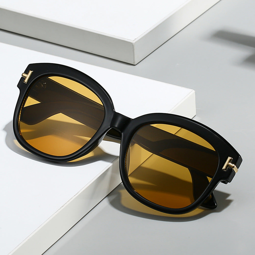 Chic Übergroße Rahmen Sonnenbrille Brehn