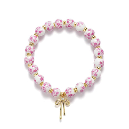 Florale Perlen-Charm-Armband Brehn