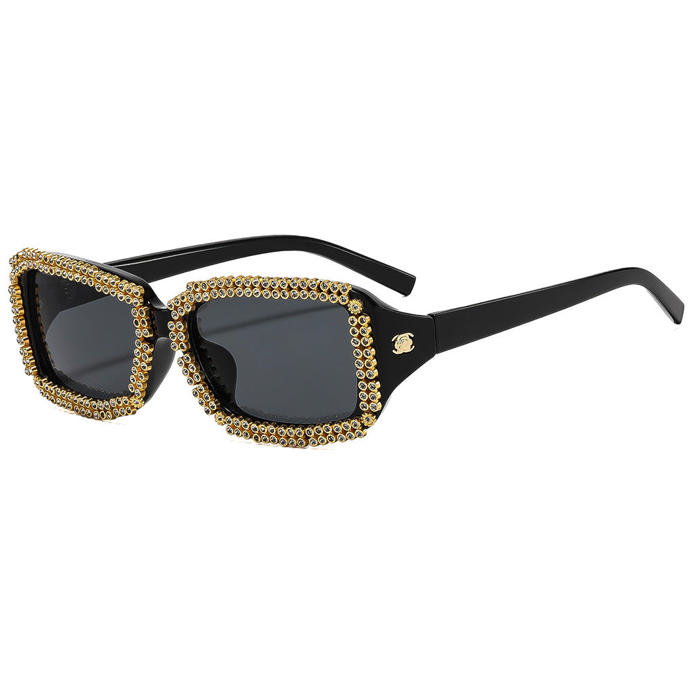 Damen Sonnenbrille mit glamourösem Strassrahmen Brehn