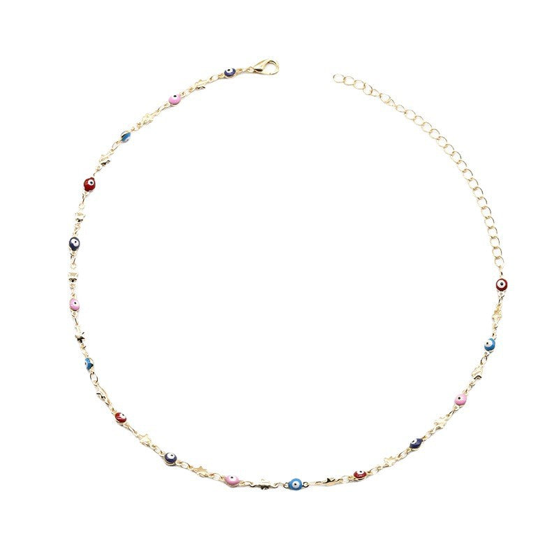 Bunte Perlenkette Halskette Brehn
