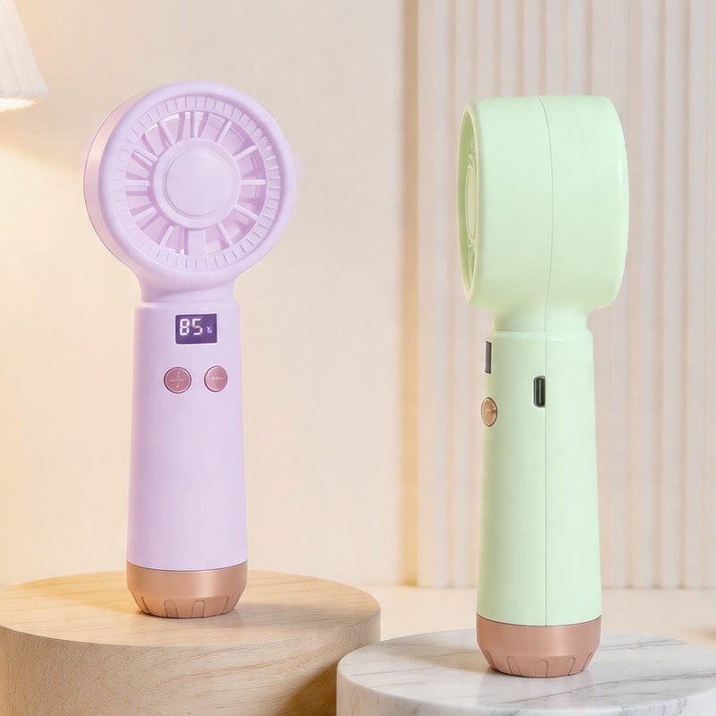 Damen Tragbarer USB Handventilator mit Temperaturanzeige Brehn
