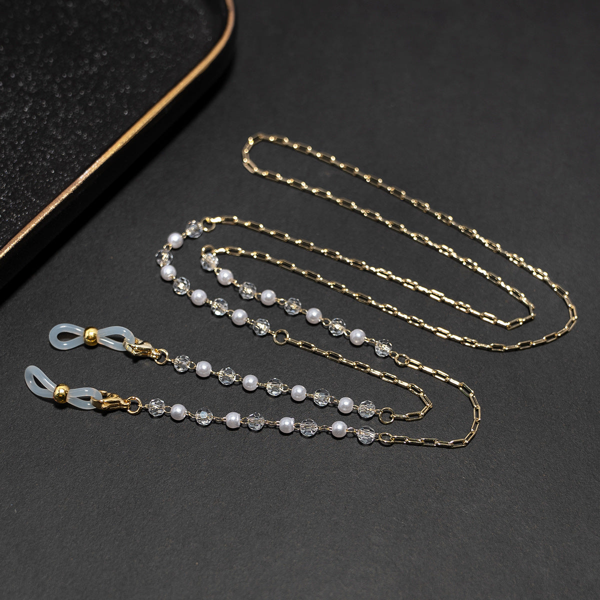 Kristall- und Perlen-Beaded Eyewear Kette Brehn