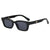 Damen modische und robuste Rechteck-Sonnenbrille Brehn