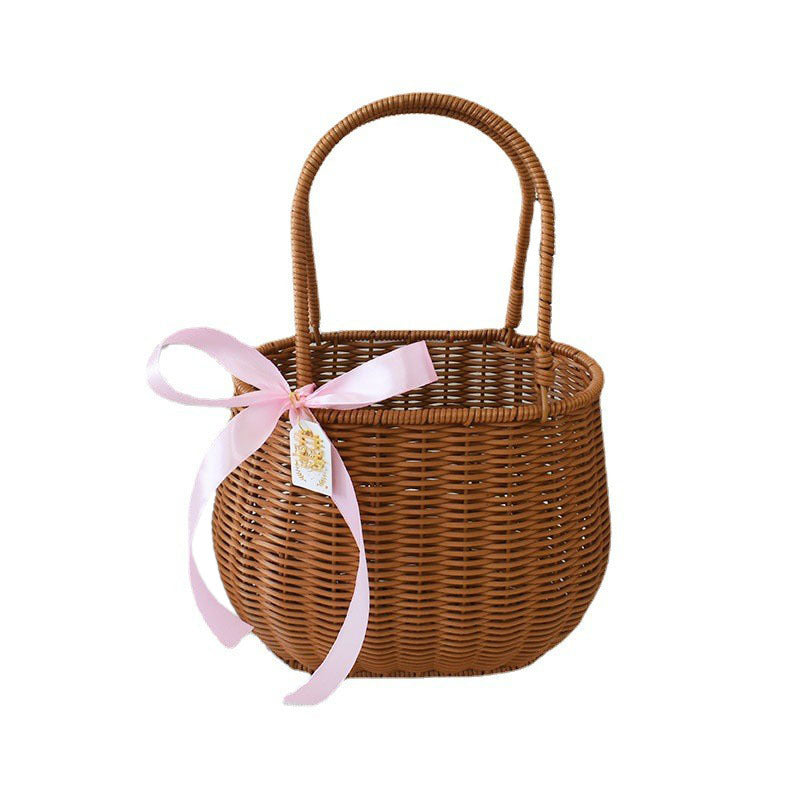 Chice Gewebte Handtasche mit Perlenakzent Brehn