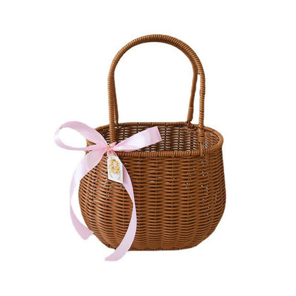 Chice Gewebte Handtasche mit Perlenakzent Brehn
