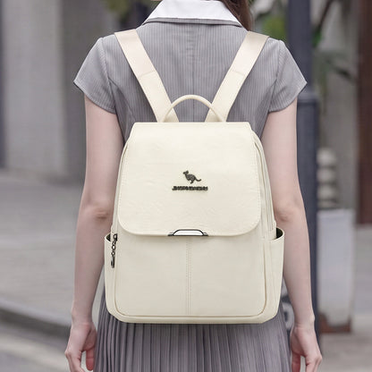 Haltbarer multifunktionaler Leder-Rucksack Brehn