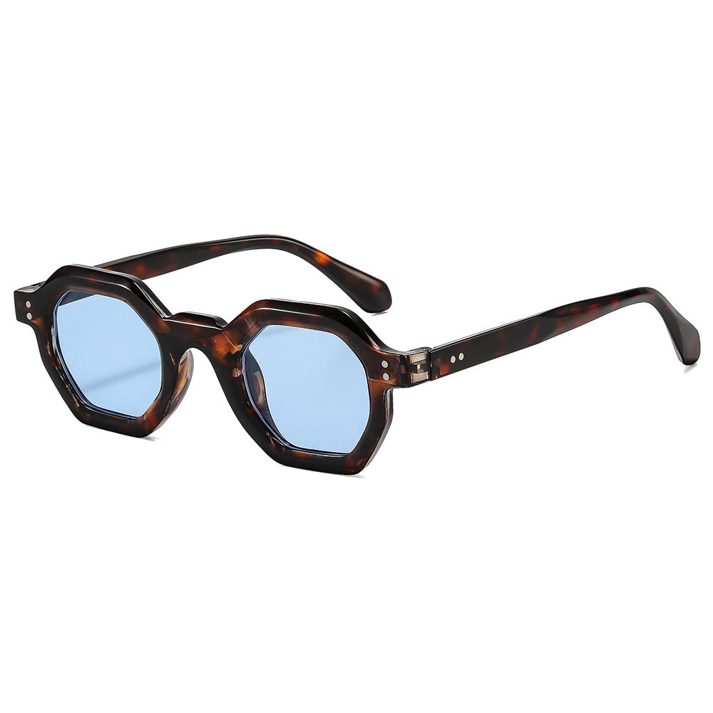 Damen oktagonale Sonnenbrille mit modischem Muster und UV-Schutz Brehn