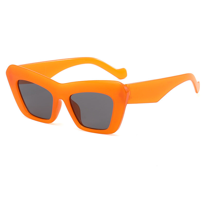 Damen modische Oversized-Sonnenbrille mit kantigem Rahmen Brehn