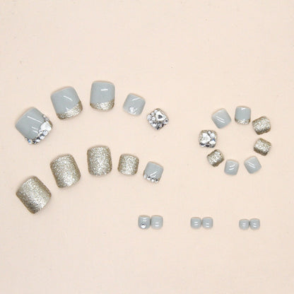 Glamouröse Glitzernde Falsche Nagelkunst Brehn