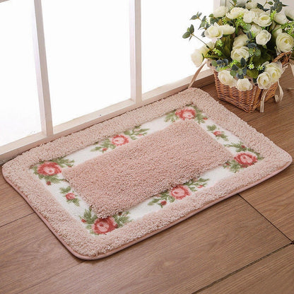 Blumenmuster Badezimmer Teppich