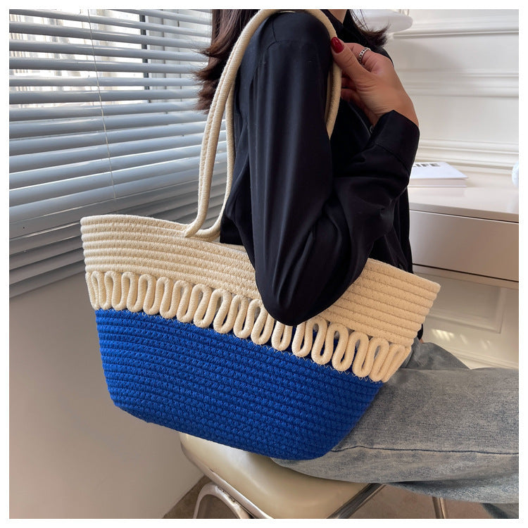 Elegante Handgefertigte Strandtasche mit Feinem Flechtmuster Brehn