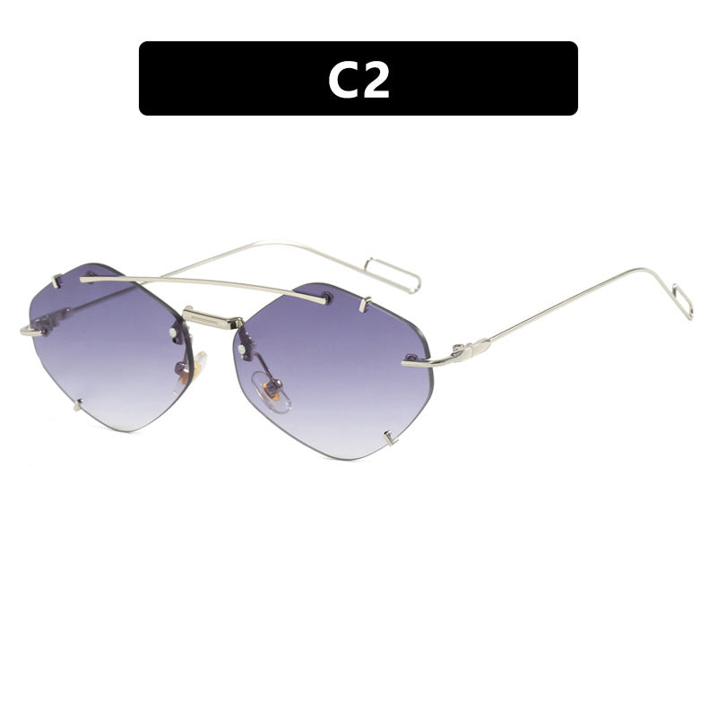 Damen geometrische Sonnenbrille mit ultraleichtem Metallrahmen Brehn