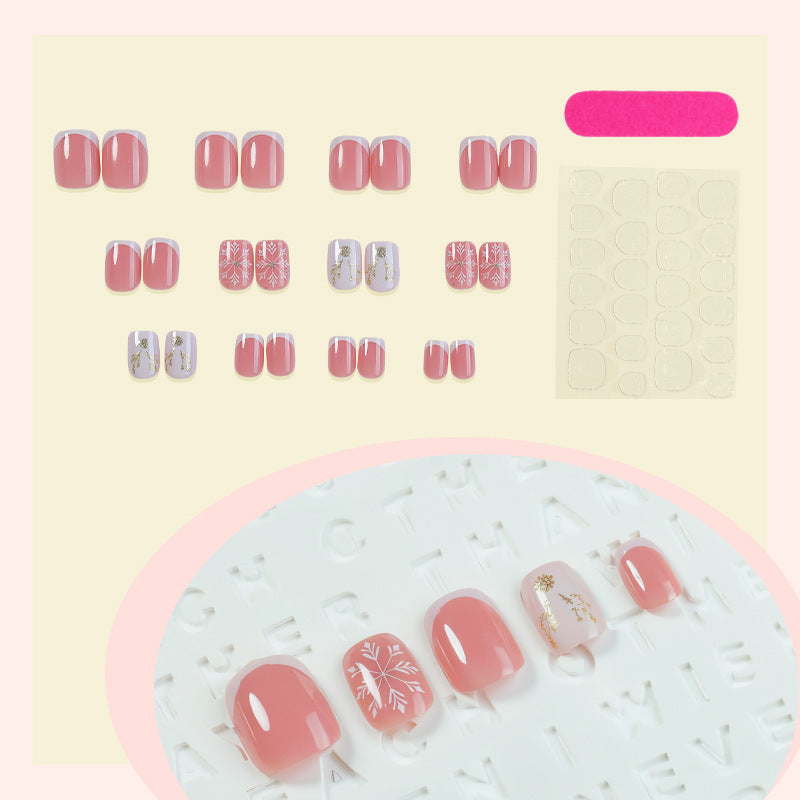Kunstnagelset mit eleganten Weihnachtsmotiven Brehn