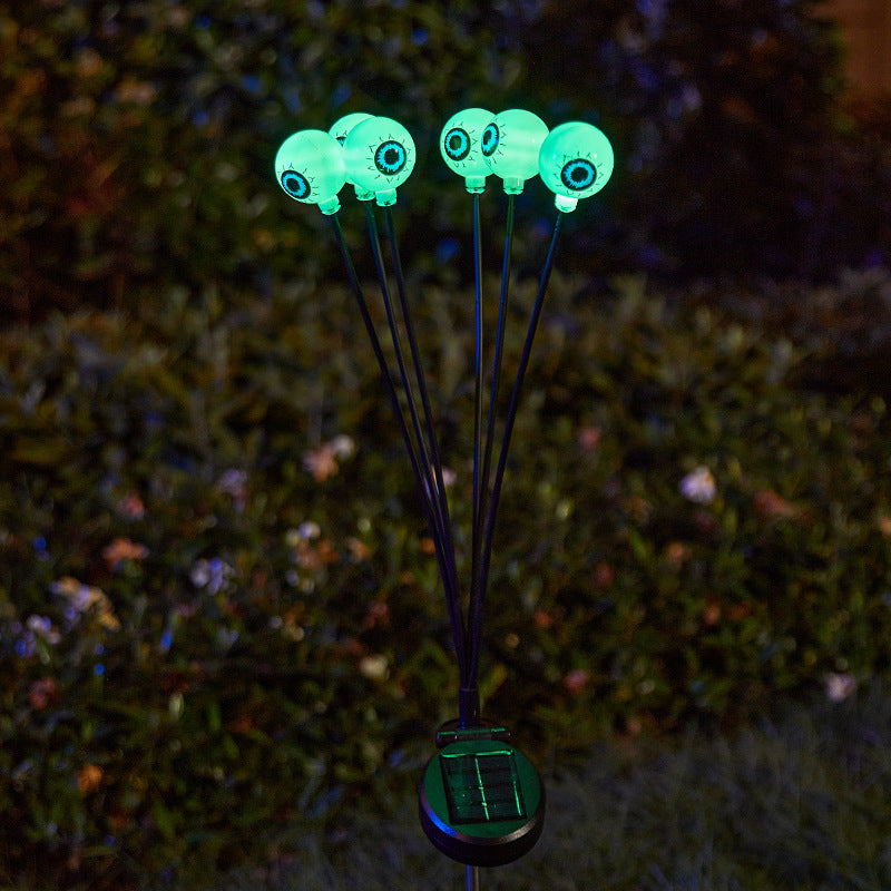 Gruselige Gartenlichter mit Augen-Motiv Brehn