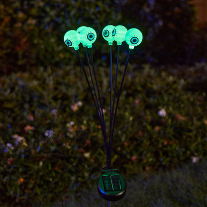 Gruselige Gartenlichter mit Augen-Motiv Brehn