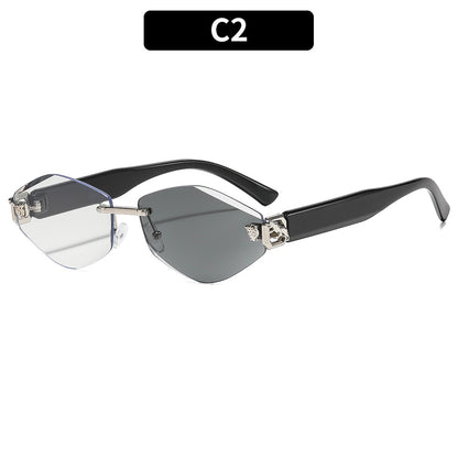 Elegante geometrische übergroße Sonnenbrille
