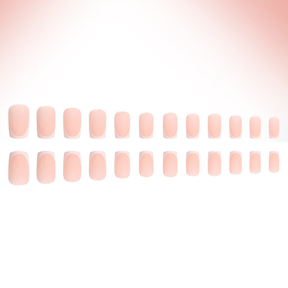 Elegante French Tip Druck-Nägel Brehn