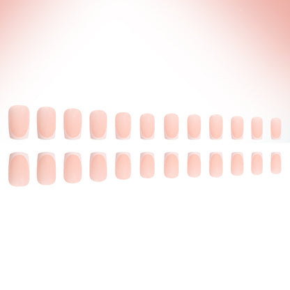 Elegante French Tip Druck-Nägel Brehn