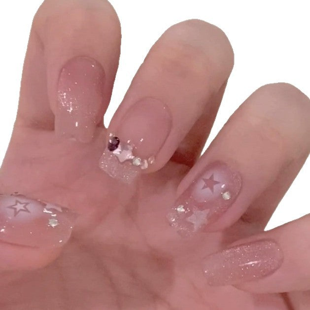 Elegante Kunstnägel mit Funkelndem Glitzer Brehn