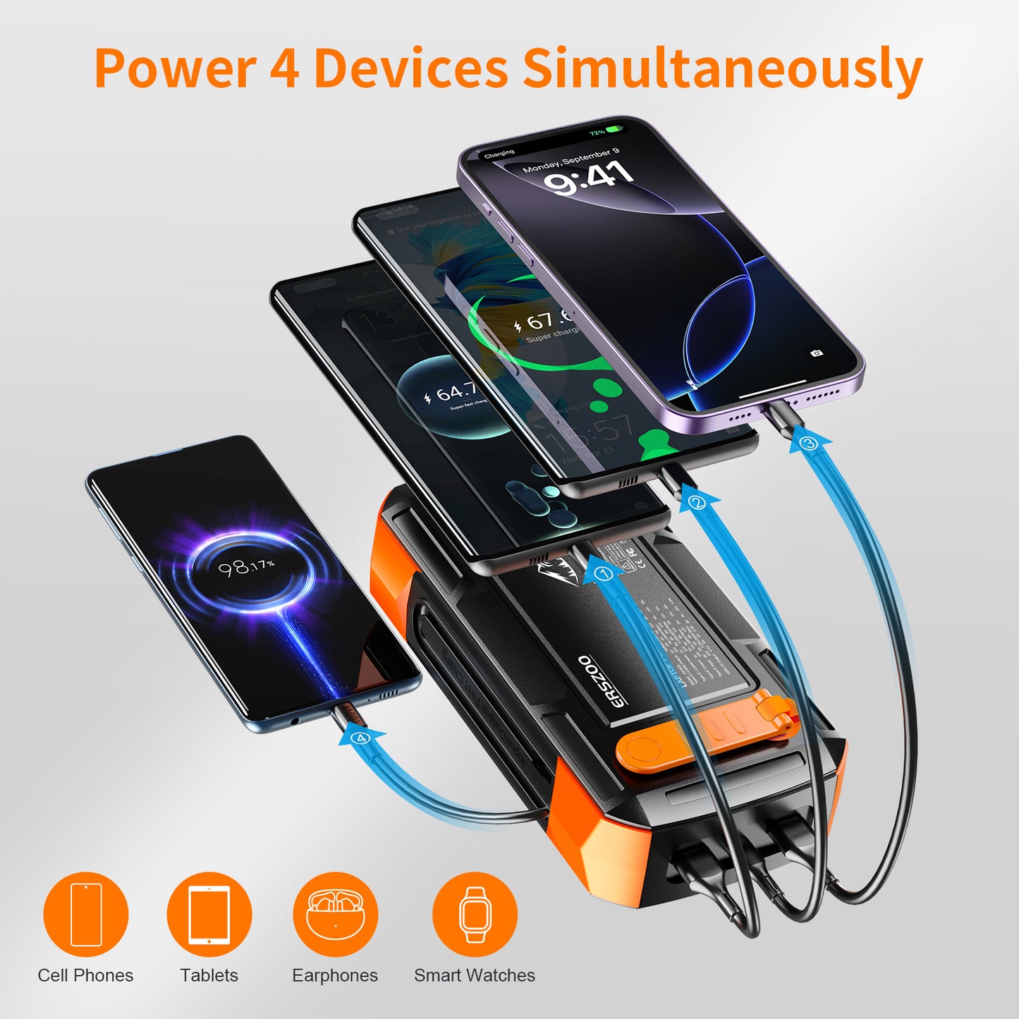 Tragbare Solar Powerbank Brehn