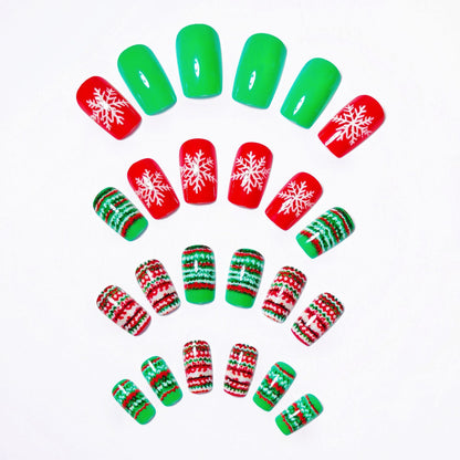 Festliche Strickmuster Nagelkunst Brehn