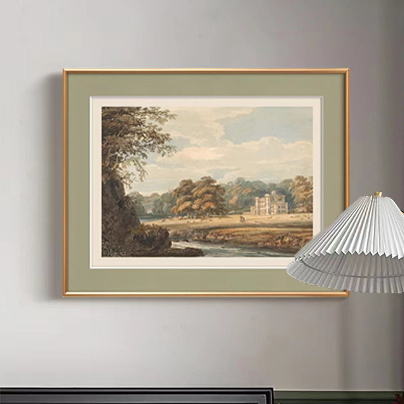 Gerahmte Historische Küstenlandschaft Kunstwerk