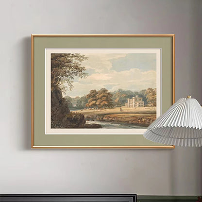 Gerahmte Historische Küstenlandschaft Kunstwerk