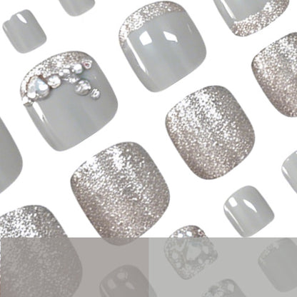 Glänzende Eleganz Fußnagelkunst Brehn
