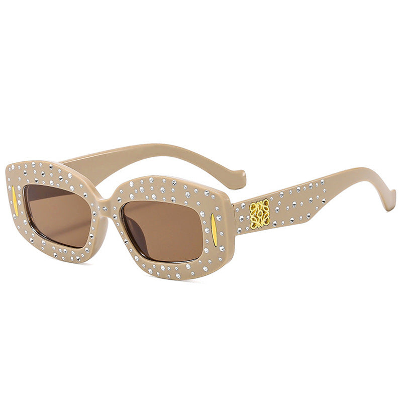 Damen auffällige Sonnenbrille mit glamourösem Strassdetails Brehn