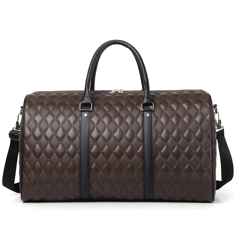 Premium gesteppte Leder Reisetasche