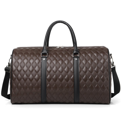 Premium gesteppte Leder Reisetasche