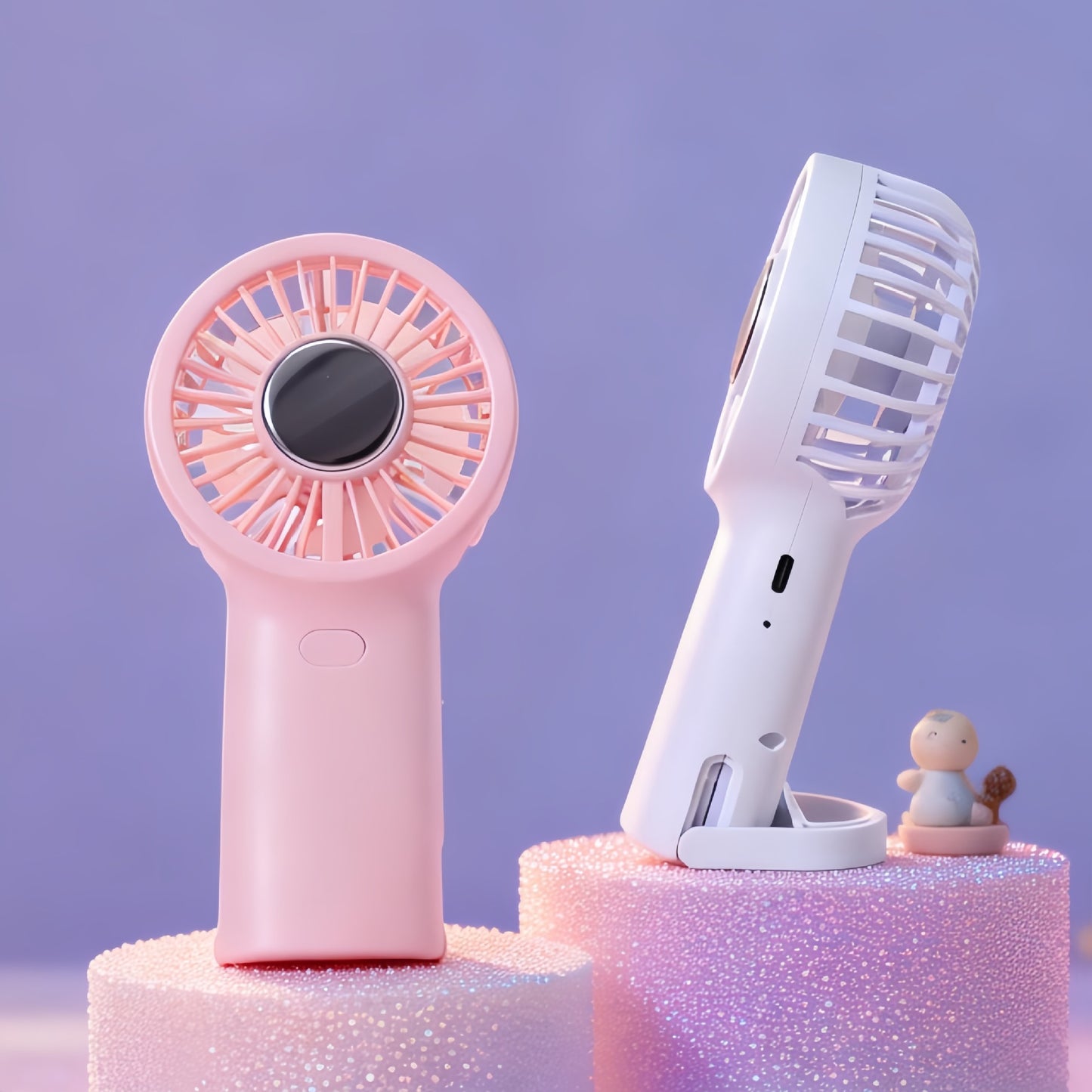 Damen tragbarer USB-Handventilator mit Haarschutzfunktion Brehn