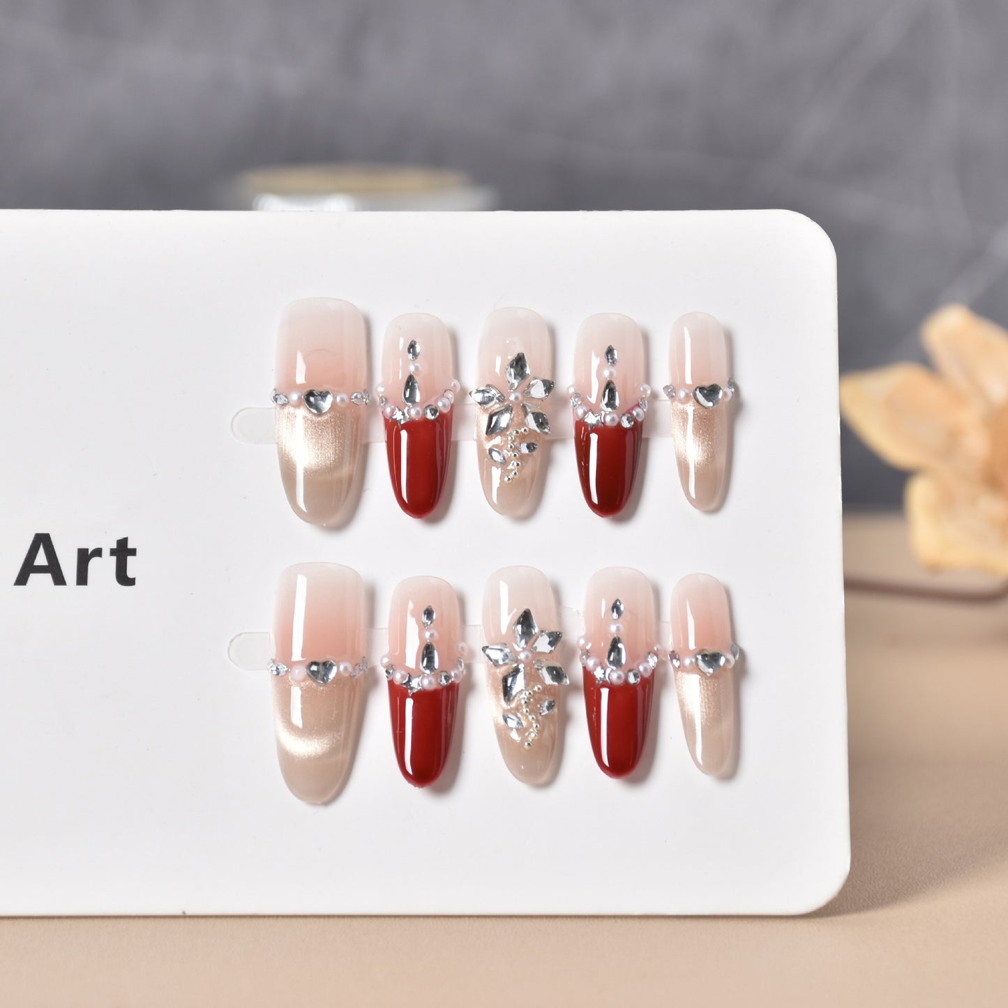 Künstlerische Glamour Press-On Nagelverlängerungen Brehn