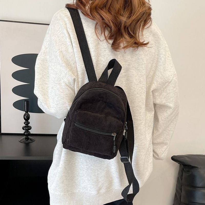 Kompakter Cord-Ripp- Mini-Rucksack Brehn