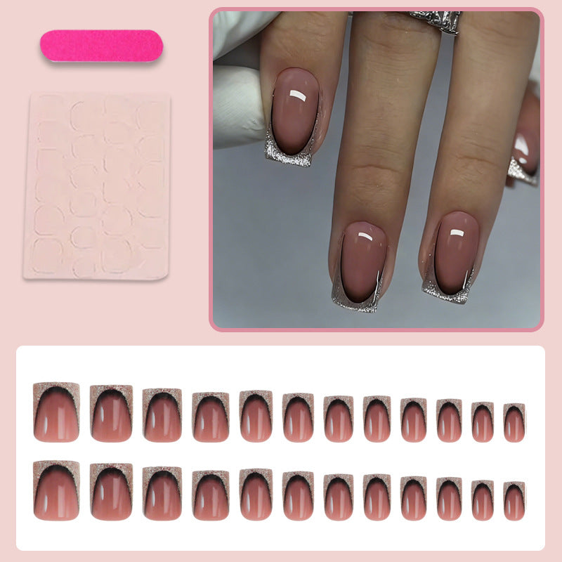 Kunstnagelset mit luxuriösen Glitzerfranzösisch-Spitzen Brehn