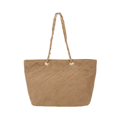 WoQuilted Suede Einkaufstasche Brehn