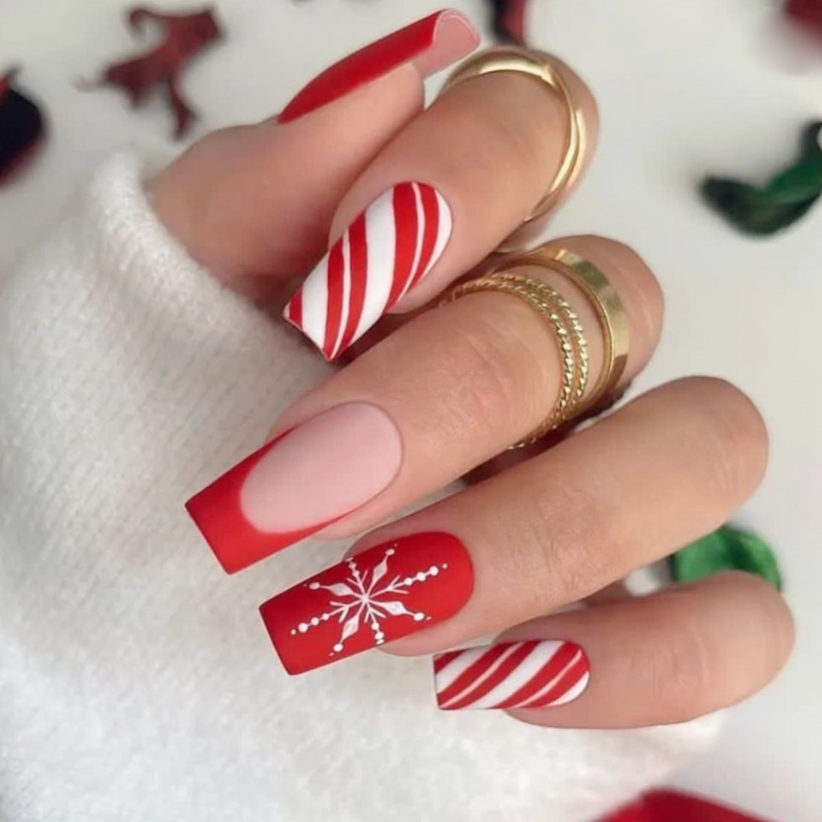 Festliche Winter-Themen Nagelkunst Erweiterungen Brehn