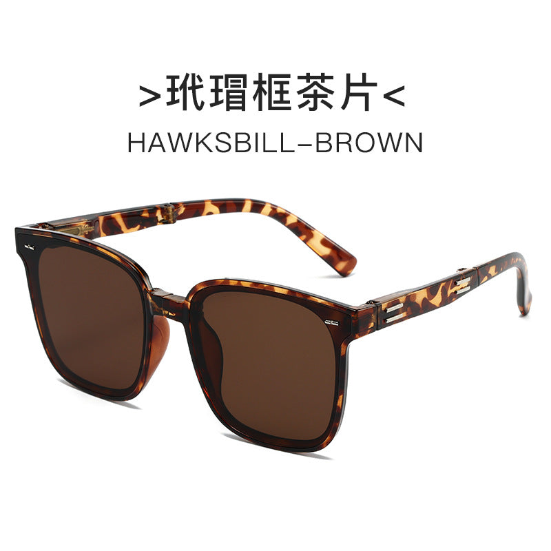 Damen elegante quadratische Sonnenbrille mit stilvollem Schildkrötenmuster und UV-Schutz Brehn