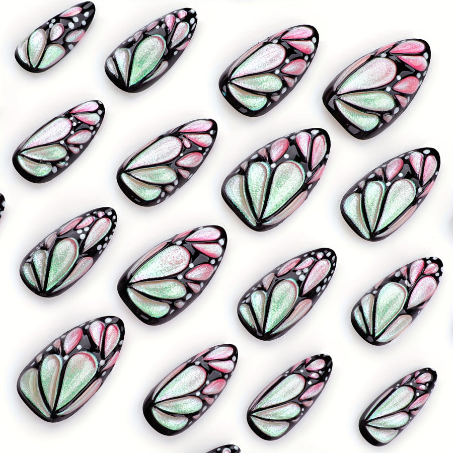 Künstlerische Schmetterling Nagelkunst Brehn