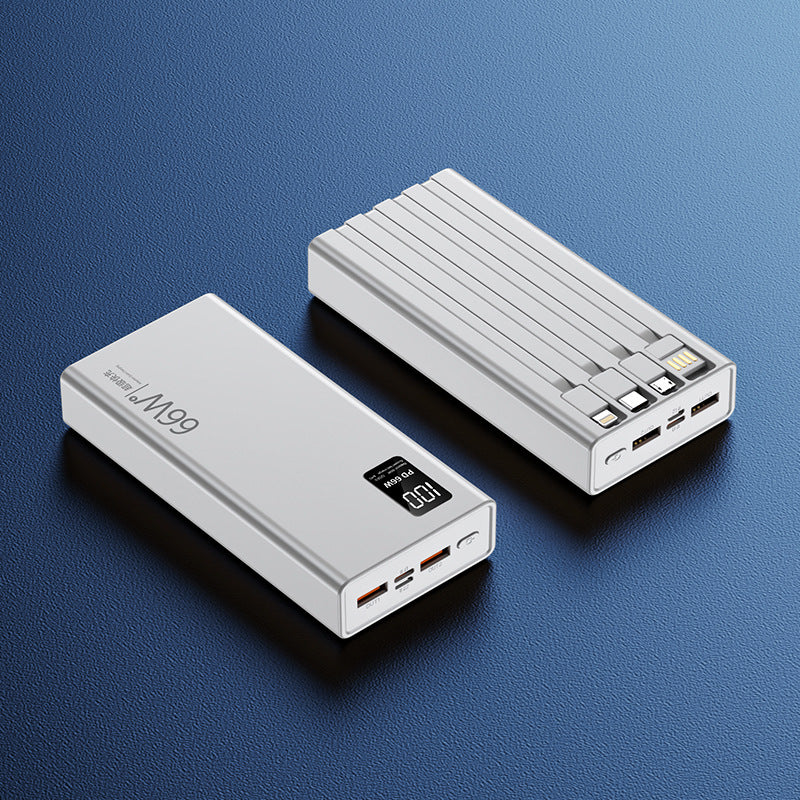 Hochleistungs Powerbank mit integrierter Schnellladefunktion und digitaler Ladeanzeige Brehn