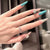 Kunstnagelset mit glamourösen 3D-Applikationen und funkelndem Design Brehn