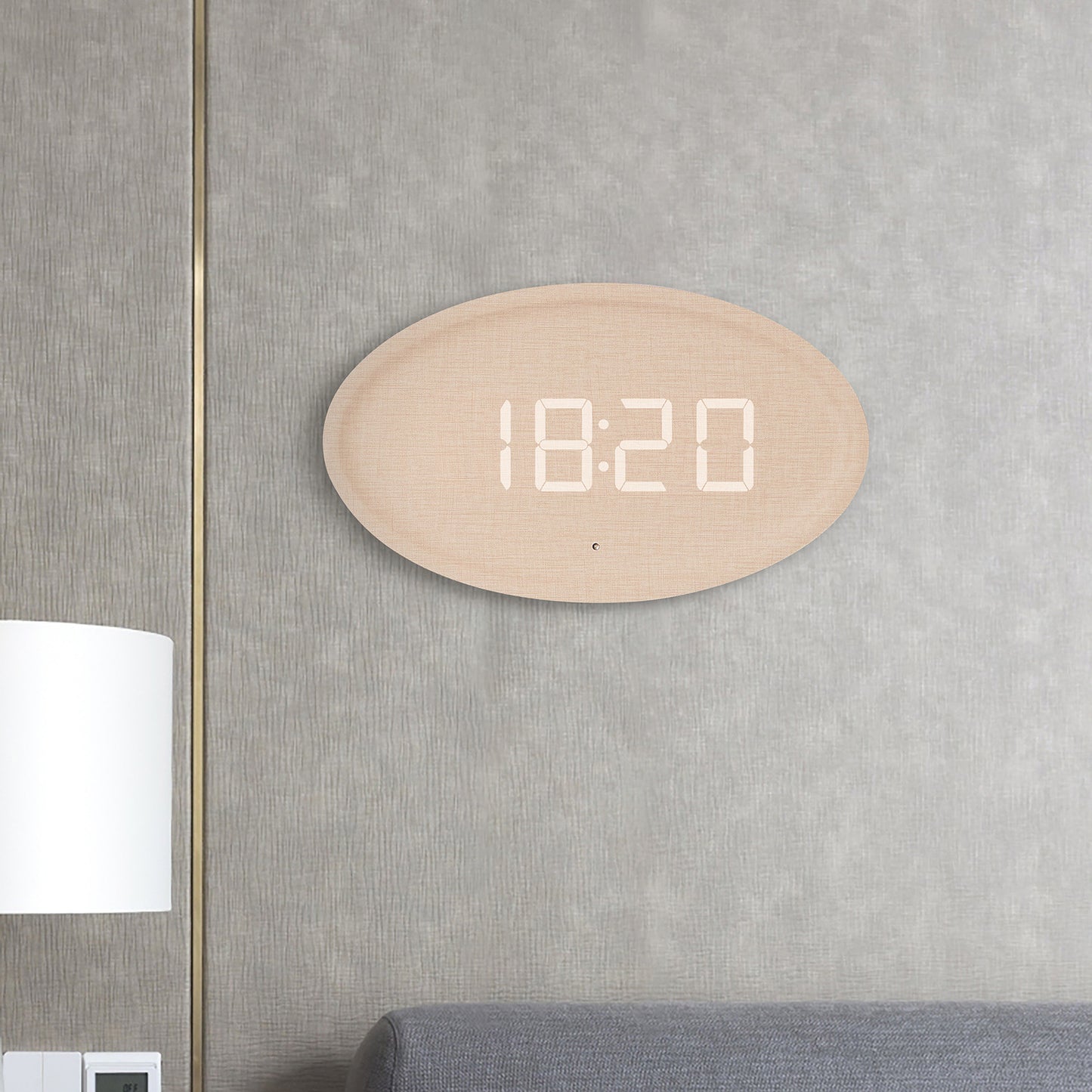 Digitale Wandmá Uhr im modernen minimalistischen Design Brehn