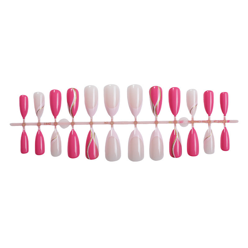 Elegantes Press-On-Nagelkunst-Set mit künstlerischem Farbverlauf-Design Brehn