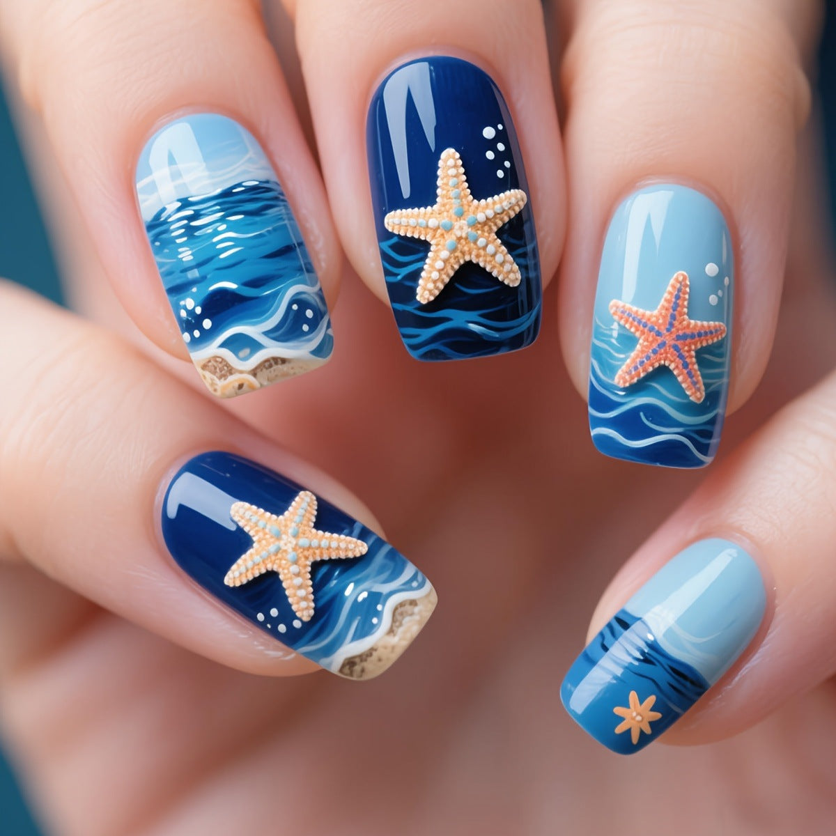 Kunstnageldesign-Set mit Maritimem Motiv Brehn