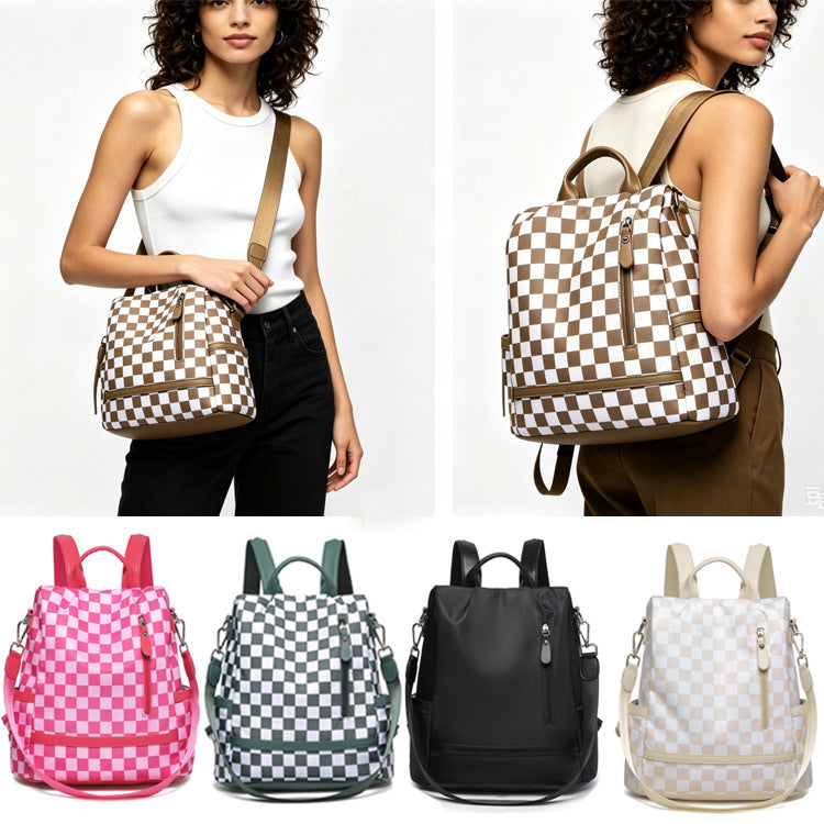 Stylische kariert Rucksack Brehn