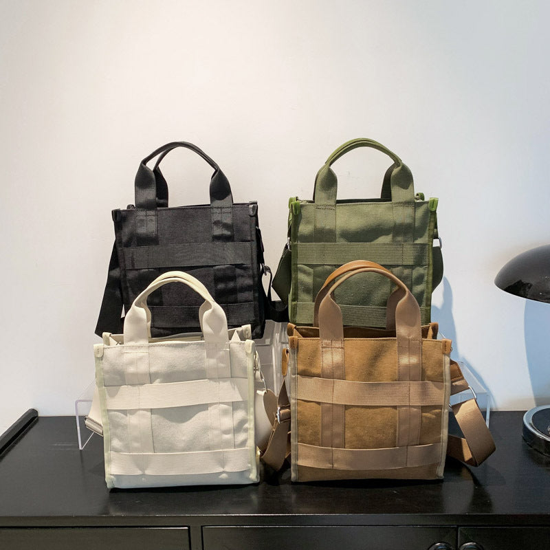 Vielseitige Canvas Schultertasche Brehn